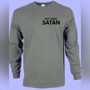Gray Long Sleeve Shirt Graphic Tee